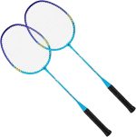 1Pair Shuttlecocks Racquet Light Weight Badminton Racket Set Professional Double Badminton Racquet for 2 Players Playing