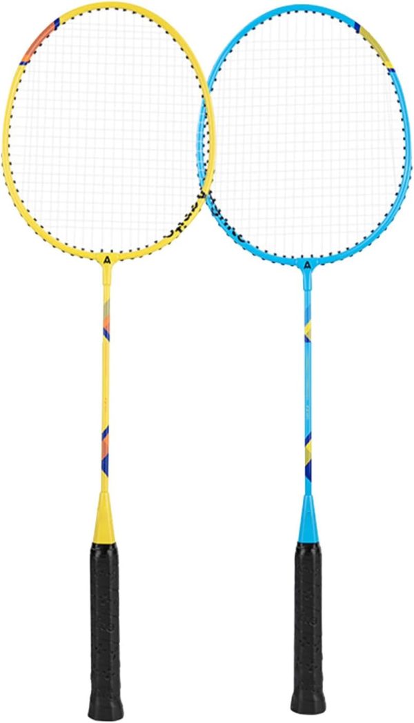 1Pair Shuttlecocks Racquet Light Weight Badminton Racket Set Professional Double Badminton Racquet for 2 Players Playing