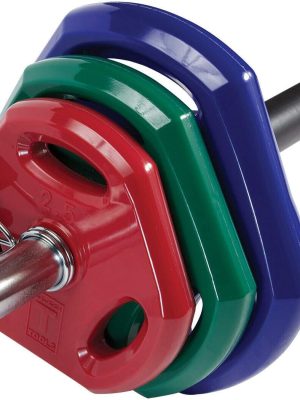 (CB40) Cardio Barbell Individual Set with 55" Bar, 2 Spring Collars, 2-10lb Weights, Weight Bars Ideal for Body Pump Lifting and Bench Press