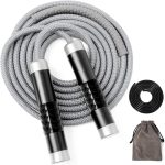 1LB Weighted Jump Ropes for fitness Women Men, Tangle-Free Ball Bearing Rapid Speed Skipping Jump Rope with Adjustable 9mm Cotton & PVC Cord, Aluminum Handles for , Boxing, , Weight-loss Workouts